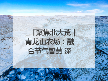 聚焦北大荒｜青龙山农场：融合节气智慧 深耕安全沃土