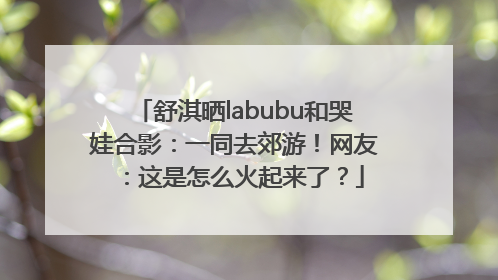 舒淇晒labubu和哭娃合影：一同去郊游！网友：这是怎么火起来了？