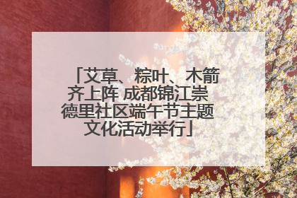 艾草、粽叶、木箭齐上阵 成都锦江崇德里社区端午节主题文化活动举行