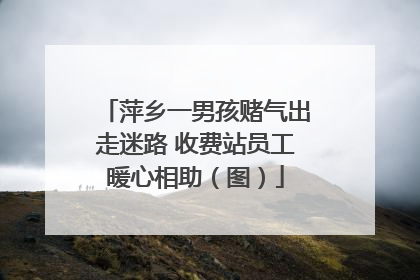 萍乡一男孩赌气出走迷路 收费站员工暖心相助（图）