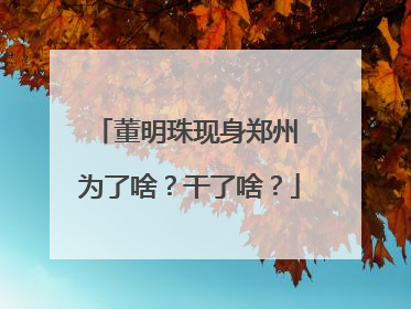 董明珠现身郑州 为了啥？干了啥？