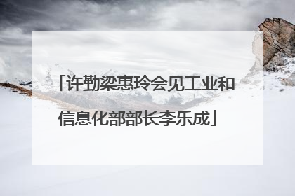 许勤梁惠玲会见工业和信息化部部长李乐成