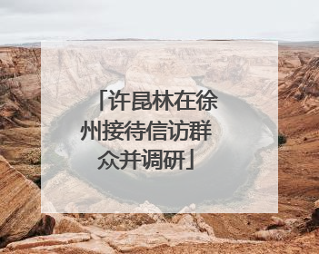 许昆林在徐州接待信访群众并调研