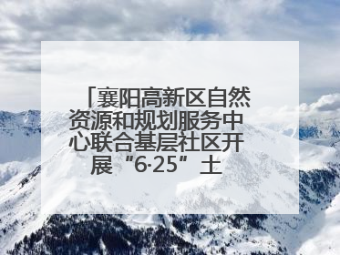 襄阳高新区自然资源和规划服务中心联合基层社区开展“6·25”土地日宣传活动