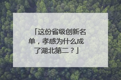 这份省级创新名单，孝感为什么成了湖北第二？