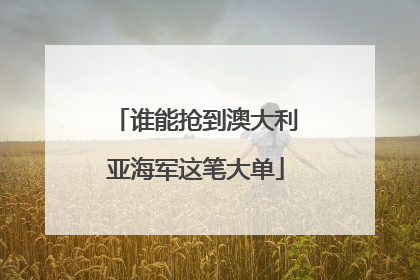 谁能抢到澳大利亚海军这笔大单