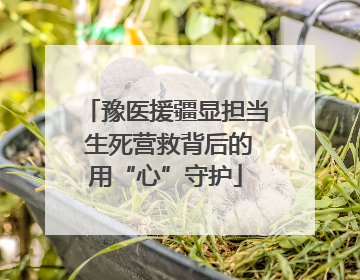 豫医援疆显担当 生死营救背后的用“心”守护