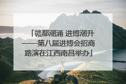 赣鄱潮涌 进博潮升——第八届进博会招商路演在江西南昌举办