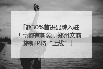 超30%首进品牌入驻！亳都有新象，郑州文商旅新IP将“上线”
