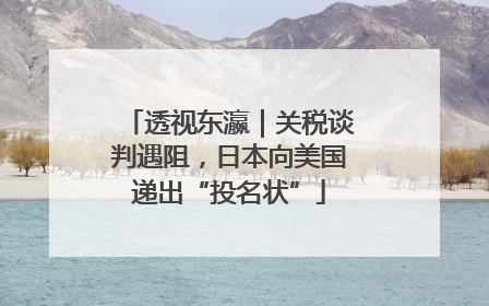 透视东瀛｜关税谈判遇阻，日本向美国递出“投名状”