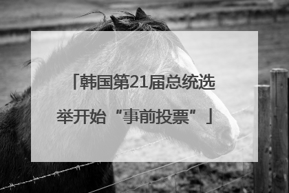 韩国第21届总统选举开始“事前投票”