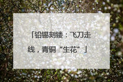 铅锡刻镂：飞刀走线，青铜“生花”