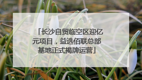 长沙自贸临空区迎亿元项目，益选佰联总部基地正式揭牌运营