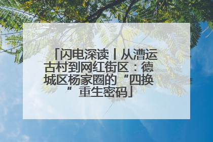 闪电深读丨从漕运古村到网红街区：德城区杨家圈的“四换”重生密码