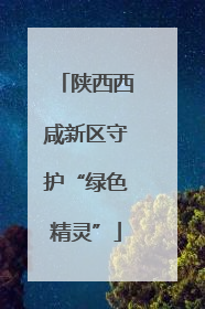 陕西西咸新区守护“绿色精灵”