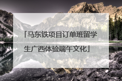 马东铁项目订单班留学生广西体验端午文化