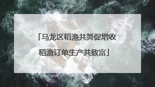 马龙区稻渔共舞促增收 稻渔订单生产共致富