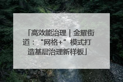 高效能治理｜金耀街道：“网格+”模式打造基层治理新样板