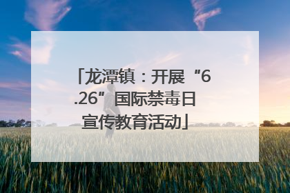 龙潭镇：开展“6.26”国际禁毒日宣传教育活动