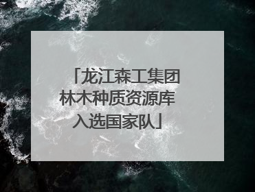 龙江森工集团林木种质资源库入选国家队