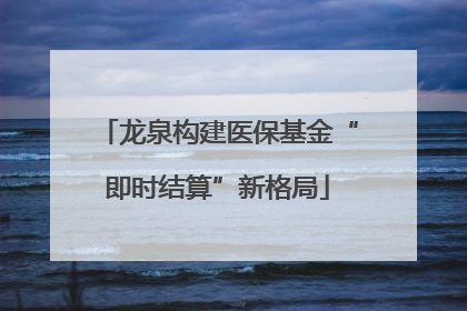龙泉构建医保基金“即时结算”新格局