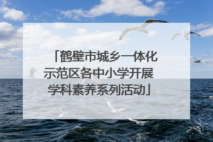 鹤壁市城乡一体化示范区各中小学开展学科素养系列活动