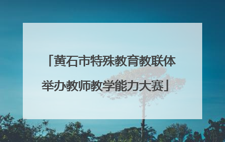 黄石市特殊教育教联体举办教师教学能力大赛