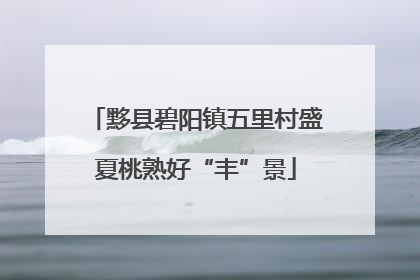 黟县碧阳镇五里村盛夏桃熟好“丰”景