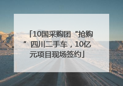 10国采购团“抢购”四川二手车，10亿元项目现场签约