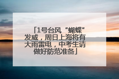 1号台风“蝴蝶”发威，周日上海将有大雨雷电，中考生请做好防范准备