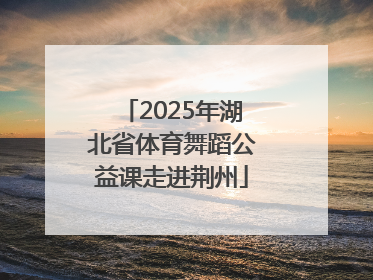 2025年湖北省体育舞蹈公益课走进荆州