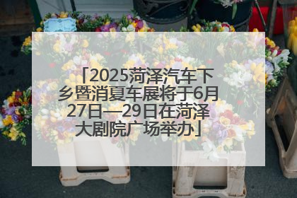 2025菏泽汽车下乡暨消夏车展将于6月27日—29日在菏泽大剧院广场举办